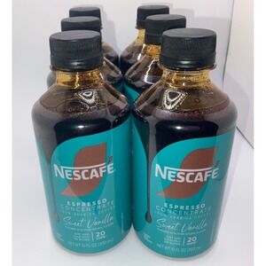 Nescafe Espresso Concentrate Sweet Vanilla 100% Arabica Coffee 10oz 6 Pack Lot